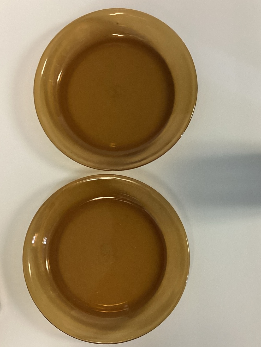 Amber Glass Pie Plates - Set of 2 Anchor Hocking 9”